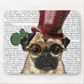 Mops mit Steampunk-Stilspitze Mousepad (Vorne)