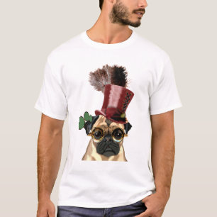 Mops mit Steampunk-Stilspitze T-Shirt