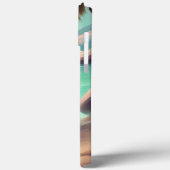 Mops mit Strandmalerei Case-Mate iPhone Hülle (Rückseite / Links)