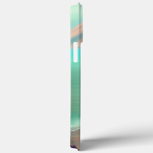 Mops mit Strandmalerei Case-Mate iPhone Hülle (Rückseite / Rechts)