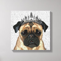 Mops mit Tiara