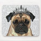Mops mit Tiara Mousepad (Vorne)