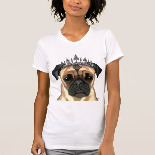 Mops mit Tiara T-Shirt