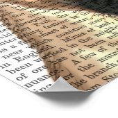 Mops mit Vintagem Lila Hut Poster (Ecke)