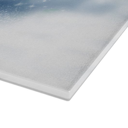 Mops mit Weihnachts-Weihnachtsmannmütze Schneidebrett (Ecke)