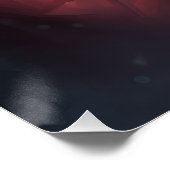 Mops mit Weihnachtsmann Weihnachten Poster (Ecke)