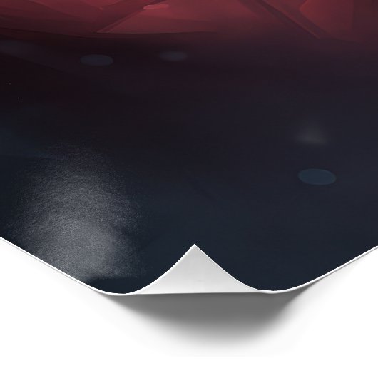 Mops mit Weihnachtsmann Weihnachten Poster (Ecke)