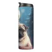 Mops mit Weihnachtsmann Weihnachten Thermosbecher (Nach rechts gedreht)