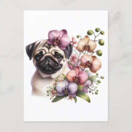 Mops mit Zweigstelle Orchid, Postüberquerung Postkarte