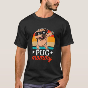 Mops Mommy Vintag Mops Dog Dabbing Glückliche Mutt T-Shirt