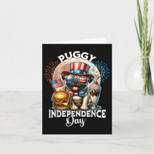 Mops Moon Independence Day Mops Karte