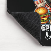 Mops Moon Independence Day Mops Mousepad (Ecke)
