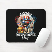 Mops Moon Independence Day Mops Mousepad (Mit Mouse)