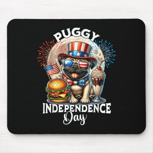Mops Moon Independence Day Mops Mousepad (Vorne)