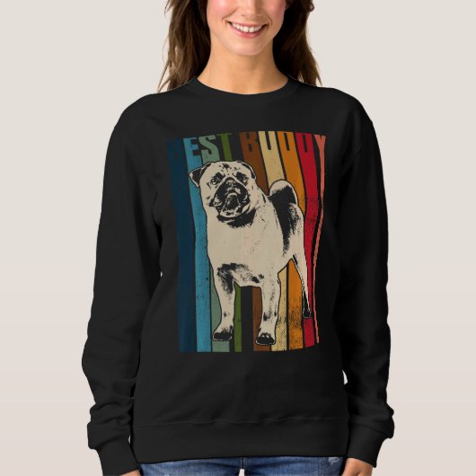 Mops Mops Carlin Dog Rasse 2 Sweatshirt (Vorderseite)
