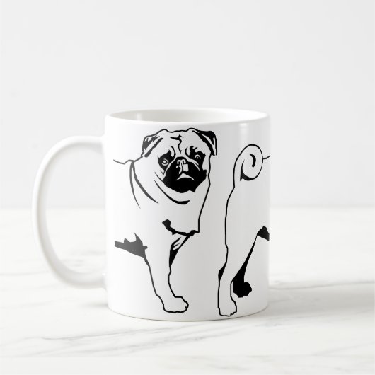 Mops Mops Kaffeetasse (Links)