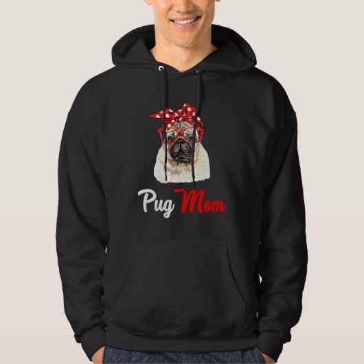 Mops , Mops Mama , Mops Mama , Mops Hund , Mops Ge Hoodie (Vorderseite)
