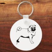 Mops Mops Schlüsselanhänger (Vorderseite)