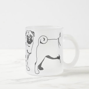 Mops Möpse Mattglastasse