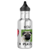 Mops Möpsen Hunde Liebhaber Edelstahlflasche (Rechts)