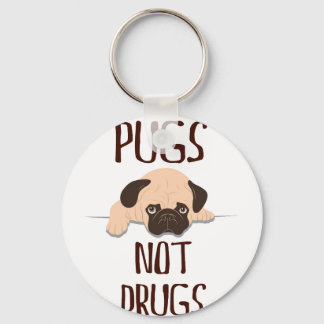 Mops Möpsen nicht Drogen niedliche Hunde Design Schlüsselanhänger