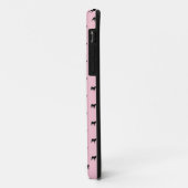 Mops-Muster iPhone 5 Fall (Schwarzes auf Rosa) Case-Mate iPhone Hülle (Hinten/Links)