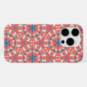 Mops Muster Modern korallenrot  Case-Mate iPhone Hülle (Rückseite (Horizontal))