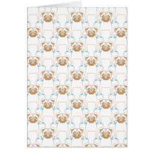 Mops-Musterbraunblau