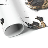 Mops-Musterverpackungspapier bywhacky Geschenkpapier (Rolleneckpunkt)