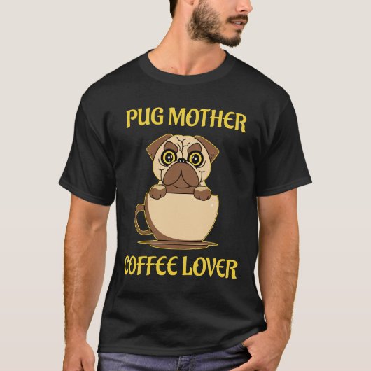 Mops Mutter Kaffeeliebhaber Premium  120 T-Shirt (Vorderseite)