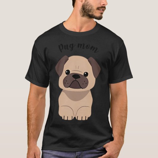 Mops-Mutter T-Shirt (Vorderseite)