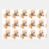 Mops n Pizza Wrapping Paper Sheet Set Geschenkpapier Set (Vorderseite 2)