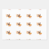 Mops n Pizza Wrapping Paper Sheet Set Geschenkpapier Set (Vorderseite)