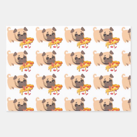 Mops n Pizza Wrapping Paper Sheet Set Geschenkpapier Set (Vorderseite 3)