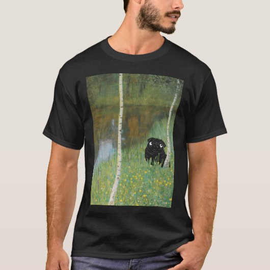 Mops nach Klimts Birkensee T-Shirt (Vorderseite)