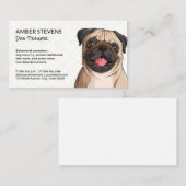 Mops Nah | Dog-Bone-Muster-Visitenkarte Visitenkarte (Vorne/Hinten)