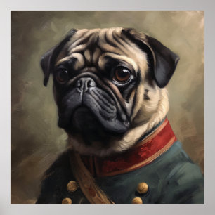 Mops Napoleon Poster