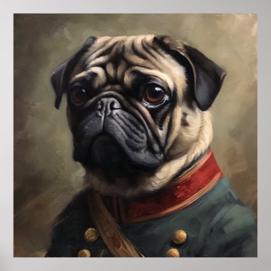 Mops Napoleon Poster (Vorne)
