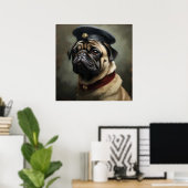 Mops Napoleon-Stil Poster (Heimbüro)