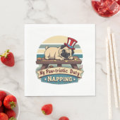 Mops Napping Serviette (Beispiel)