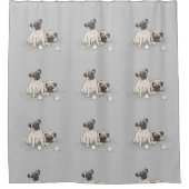 Mops Nation Duschvorhang (Vorderseite)