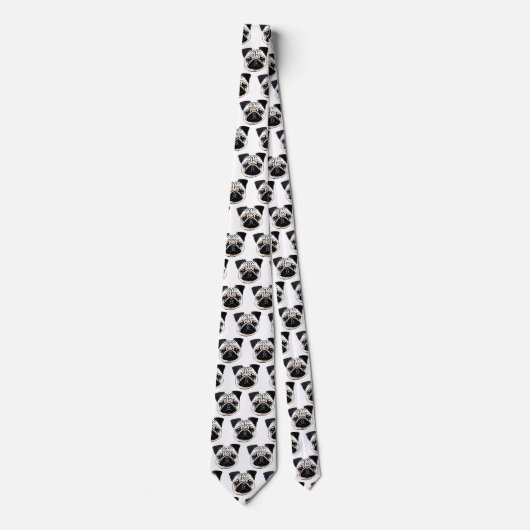 Mops Neck Tie Krawatte (Vorderseite)
