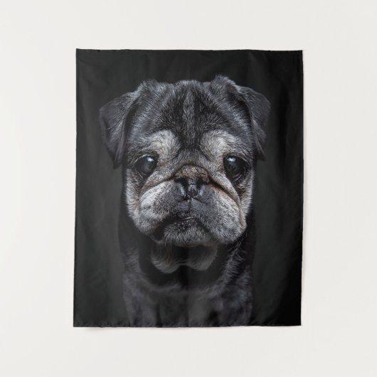 Mops Neo Decke Wandteppich (Vorderseite)