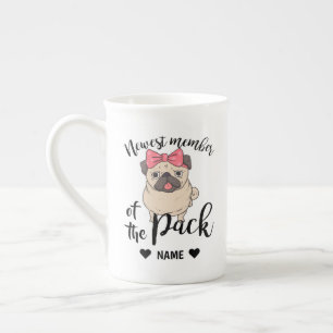 Mops - Neuestes Mitglied der Packung Porzellantasse