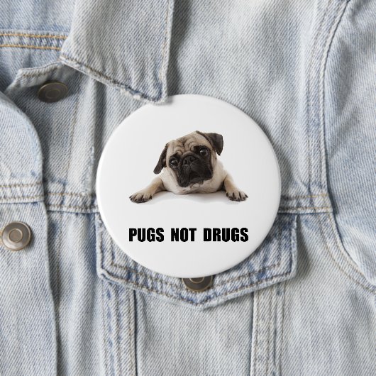 Mops-nicht Drogen Button (Beispiel)