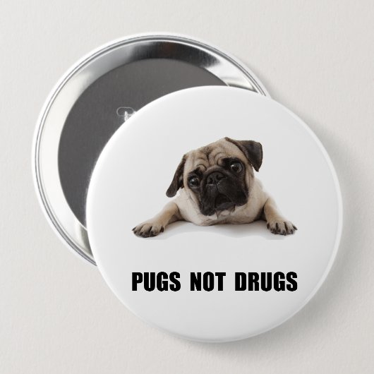 Mops-nicht Drogen Button (Vorne & Hinten)