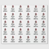 Mops-nicht Drogen Geschenkpapier (Flach)