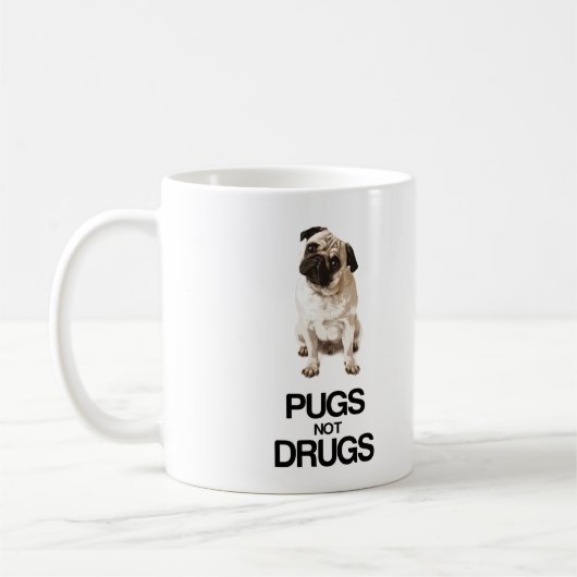 Mops-nicht Drogen Kaffeetasse (Links)