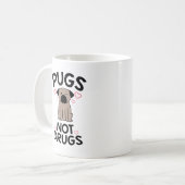 Mops-nicht Drogen Kaffeetasse (Vorderseite Links)