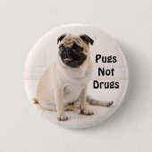 Mops-nicht Drogen-Knopf Button (Vorderseite)